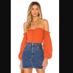 NWT Majorelle Betsey Top in Rust Orange | Size XXS